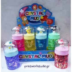 Crystal mud gold foil Slime Kuromi Sanrio